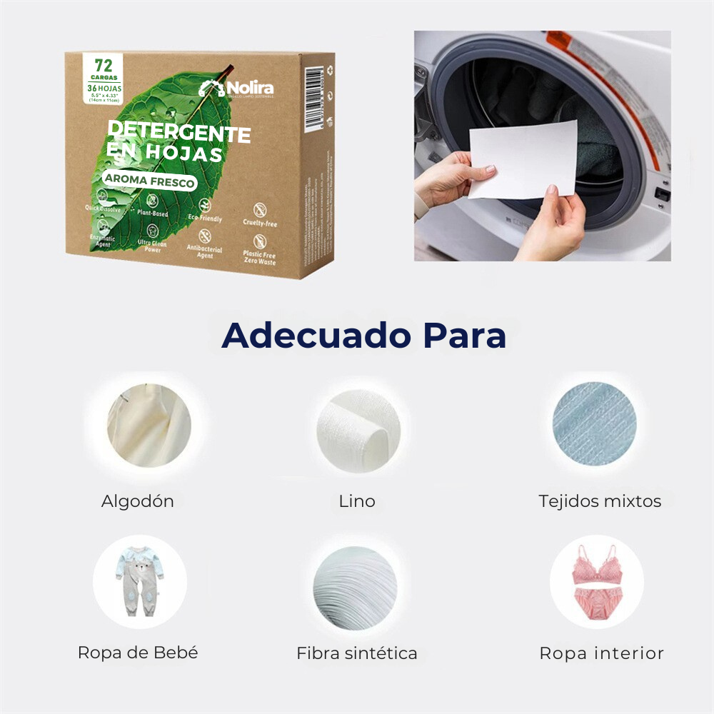 detergente en tiras sostenible